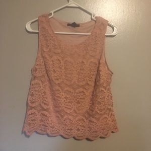 Forever 21 Cropped Lace Tank